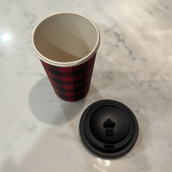 New Maurices Hot Beverage Red Buffalo Plaid Tumbler Cup - Picture 3 of 3